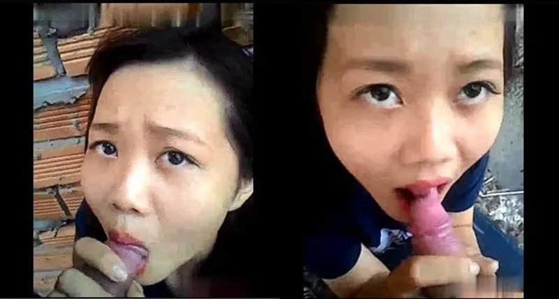 Em ghệ mút chim ở vườn sau nhà